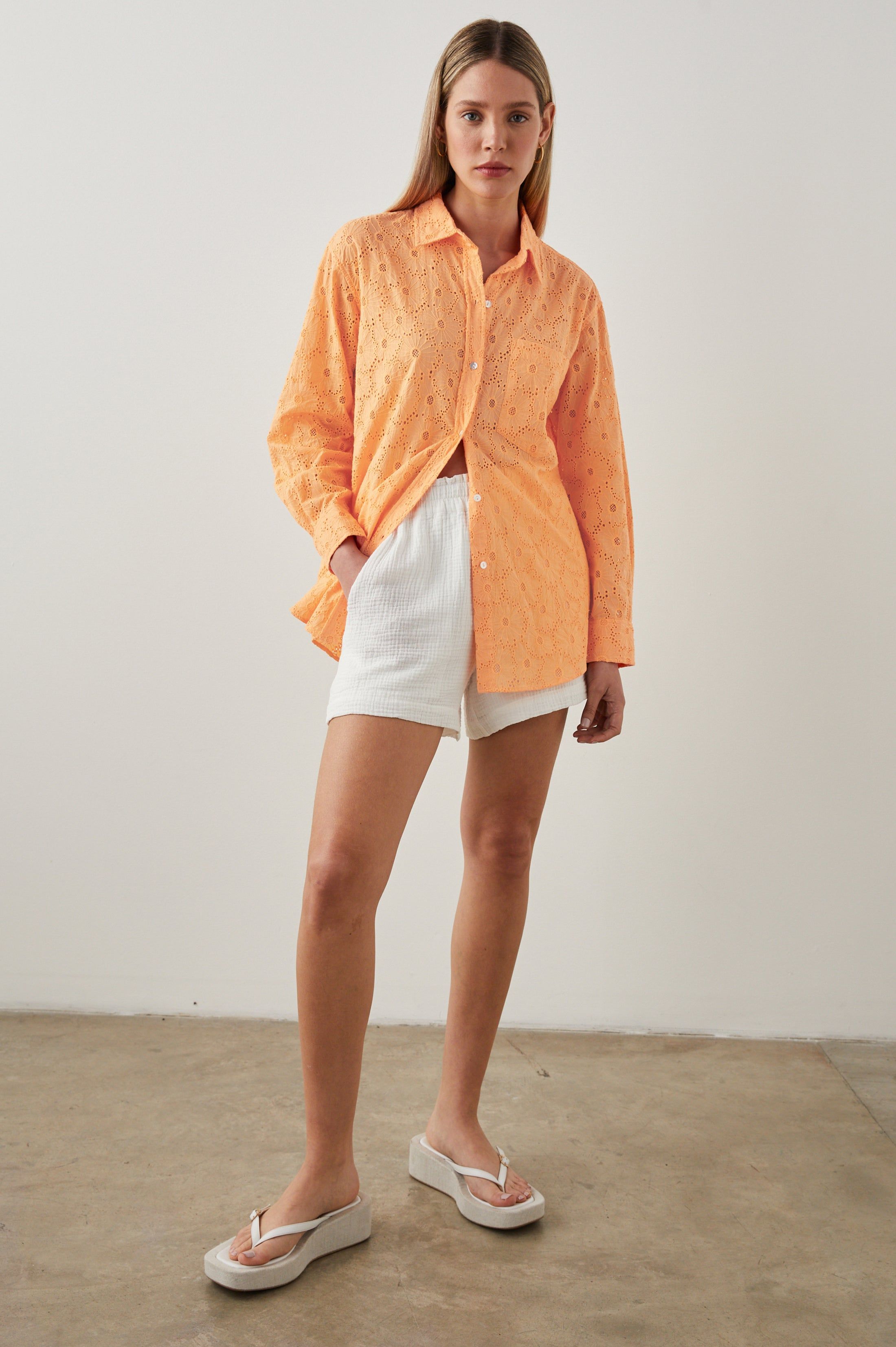 ARLO SHIRT - MARIGOLD EYELET sold by Rails product image thumbnail 3