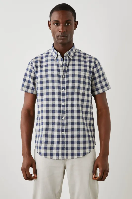 FAIRFAX SHIRT - VIKING BLUE GREY MELANGE sold by Rails