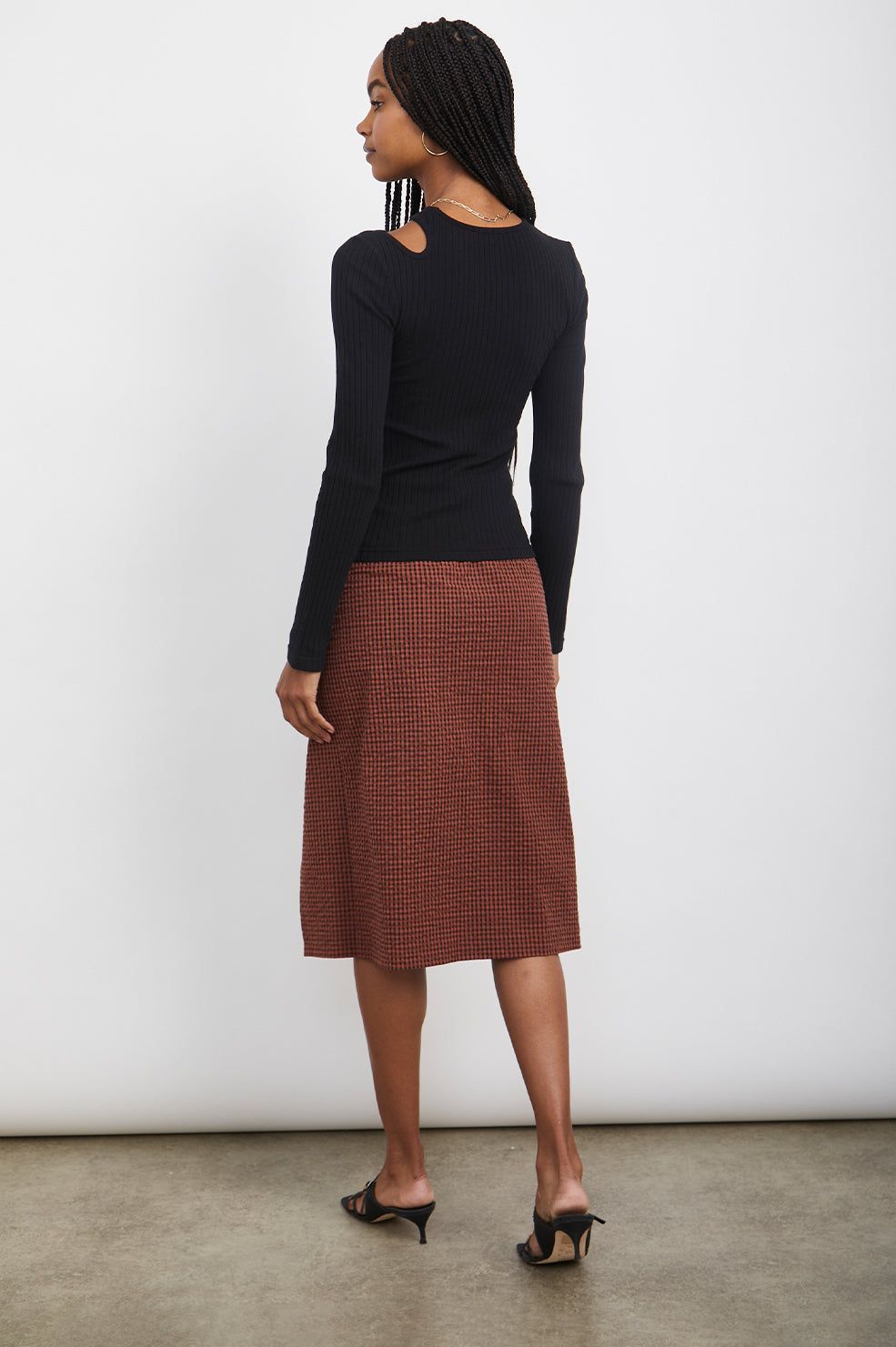 LUCI SKIRT - RUSSET GINGHAM sold by Rails product image thumbnail 3