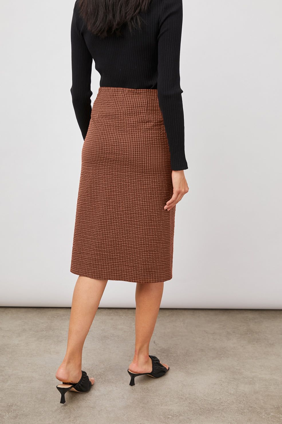 LUCI SKIRT - RUSSET GINGHAM sold by Rails product image thumbnail 4