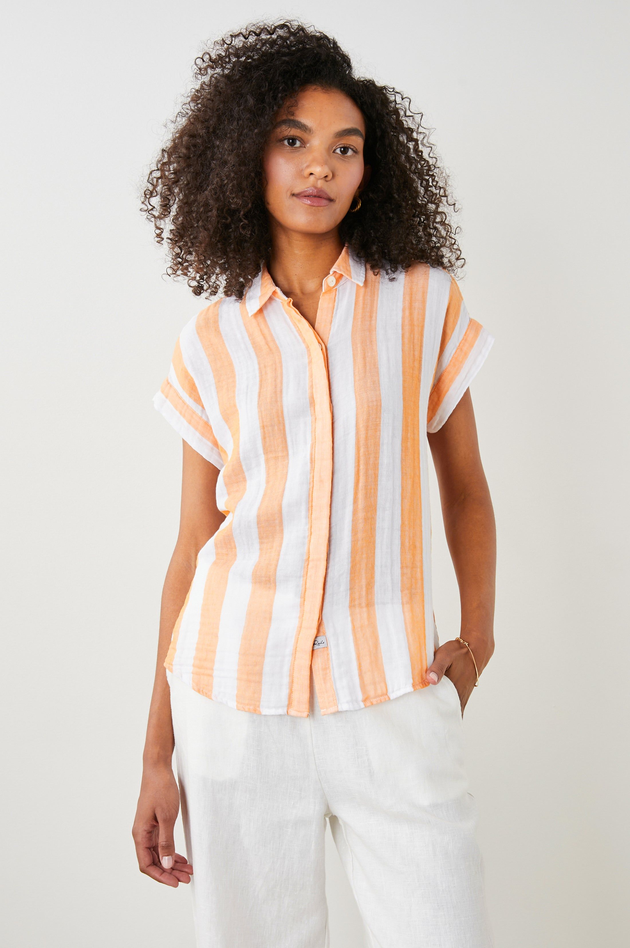 JAMIE SHIRT - ORTONA STRIPE sold by Rails