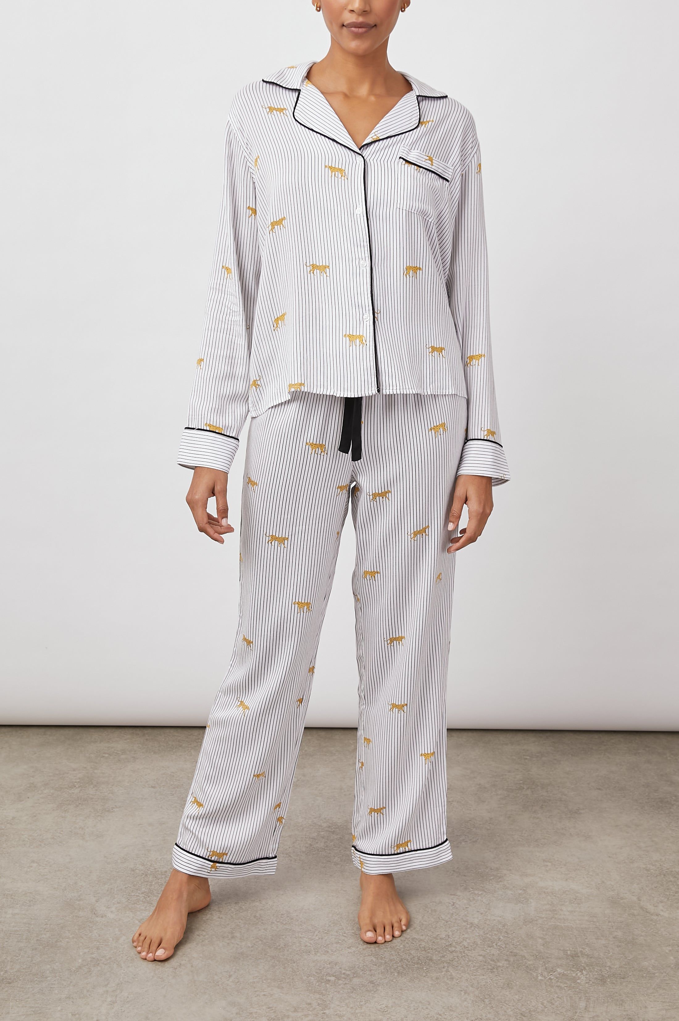 CLARA PAJAMA SET - STRIPED WILD CATS sold by Rails