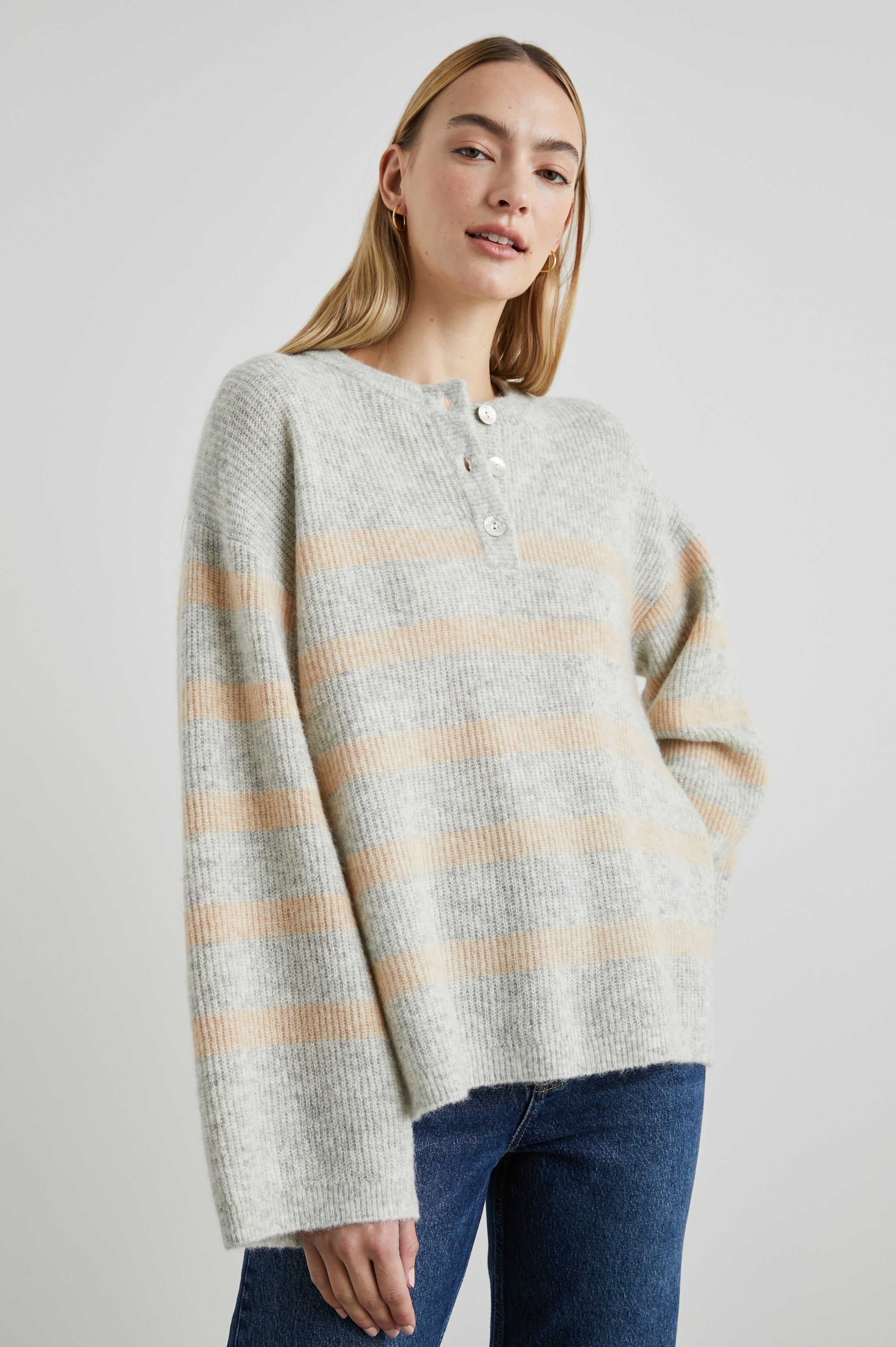 ALICIA SWEATER - GREY MULTI sold by Rails