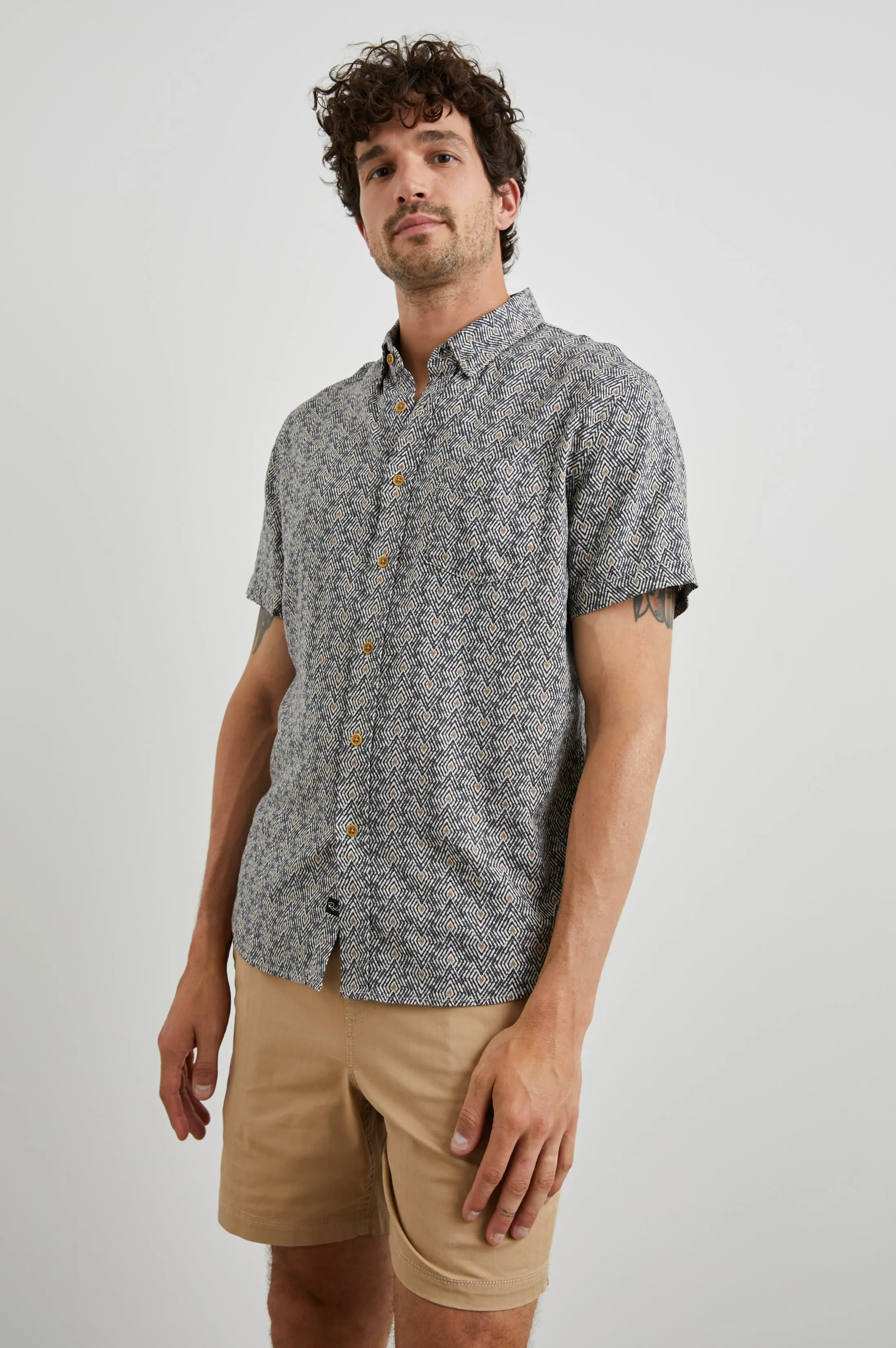 CARSON SHIRT - TRIBAL BATIK CELESTIAL sold by Rails product image thumbnail 3