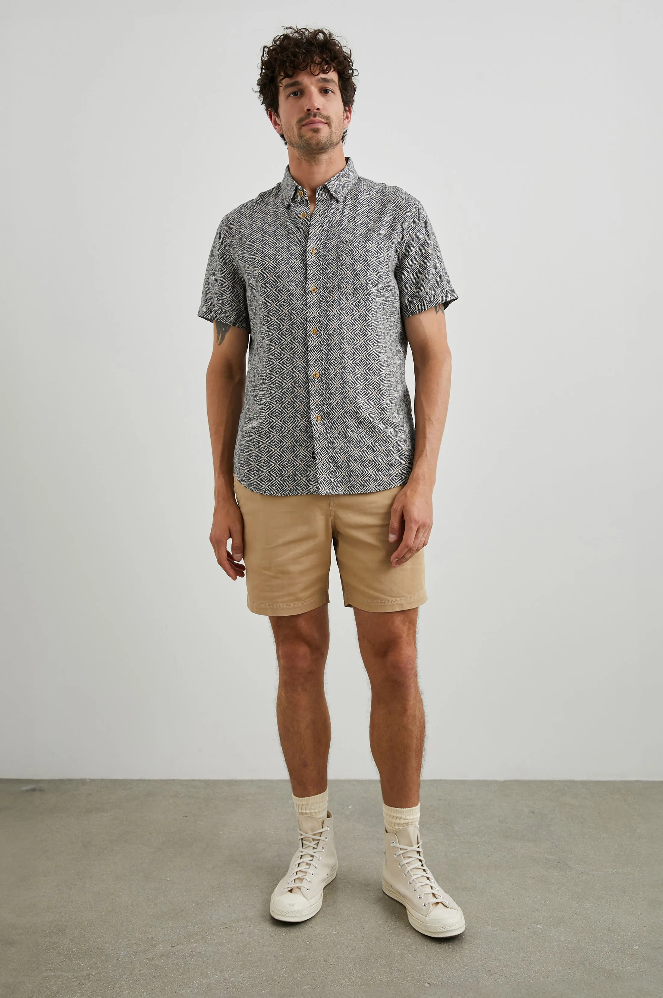 CARSON SHIRT - TRIBAL BATIK CELESTIAL sold by Rails