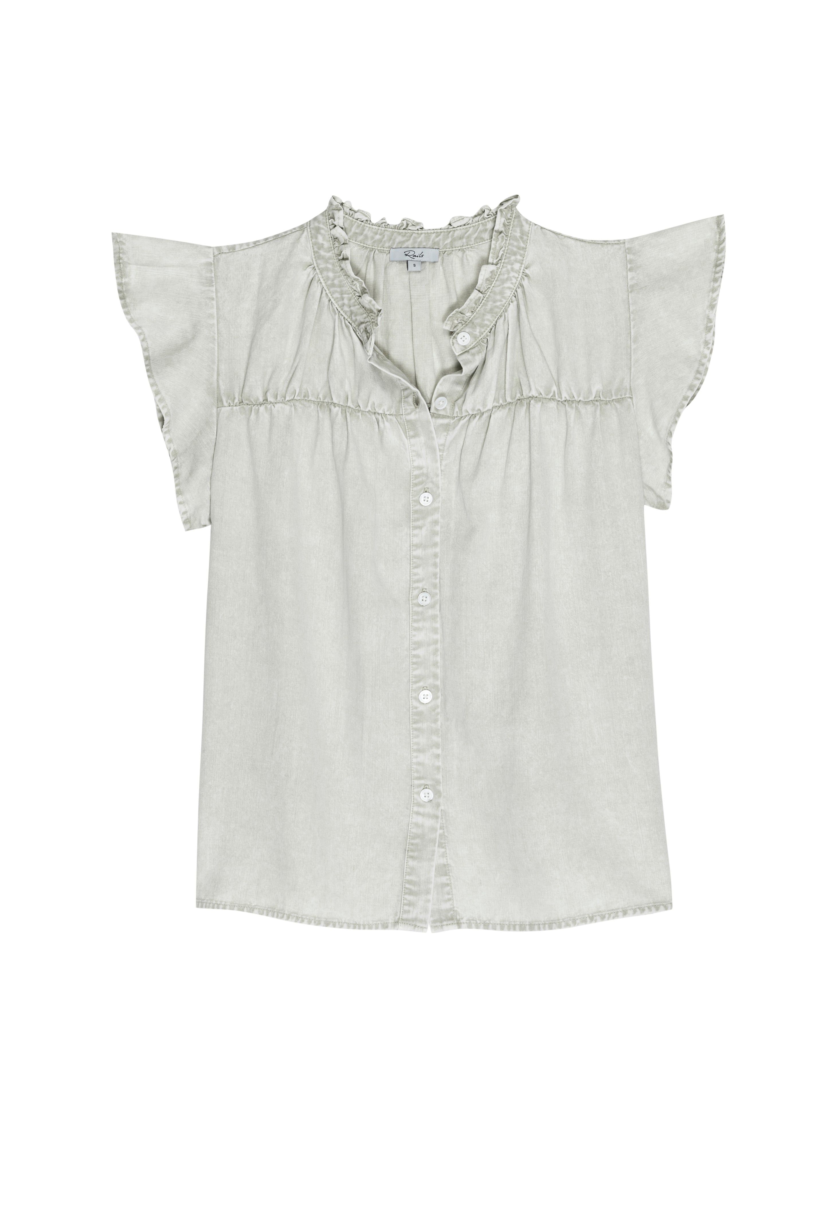 RUTHIE TOP - SAGE ACID WASH sold by Rails product image thumbnail 6