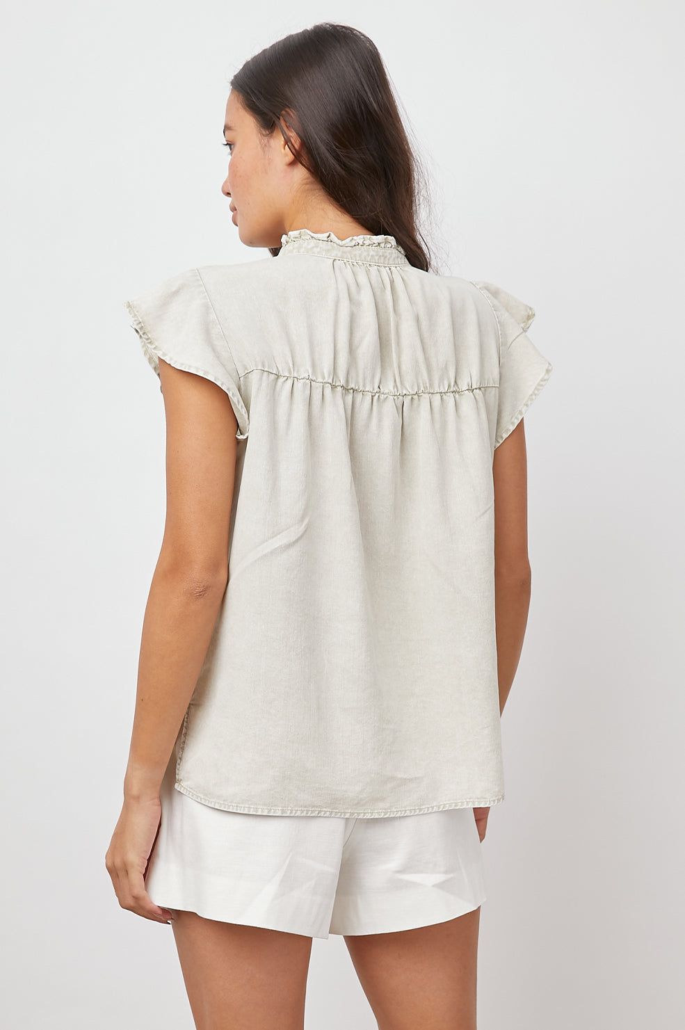 RUTHIE TOP - SAGE ACID WASH sold by Rails product image thumbnail 5