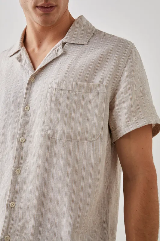 WAIMEA SHIRT - IVORY TOAST STRIPE made by Rails