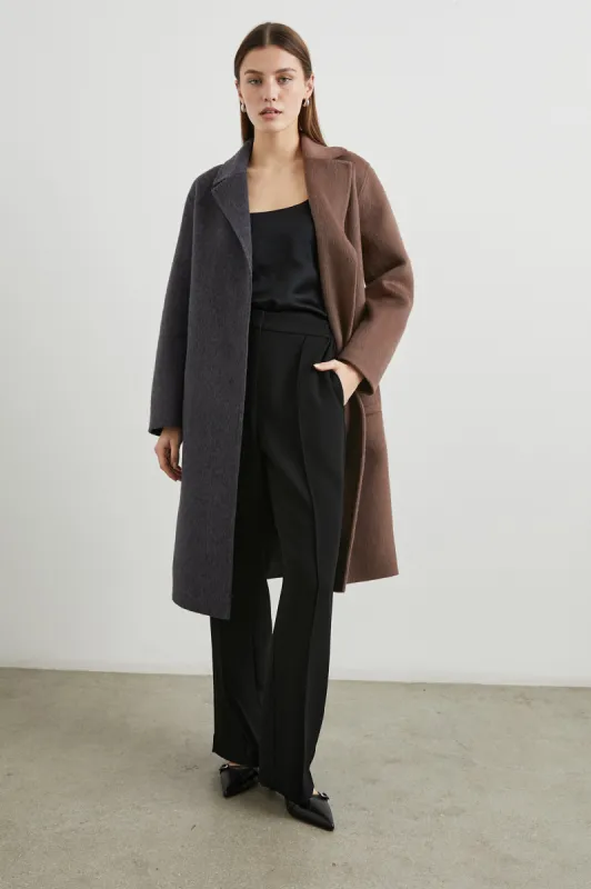 LORE COAT - CHARCOAL MINK MIX sold by Rails