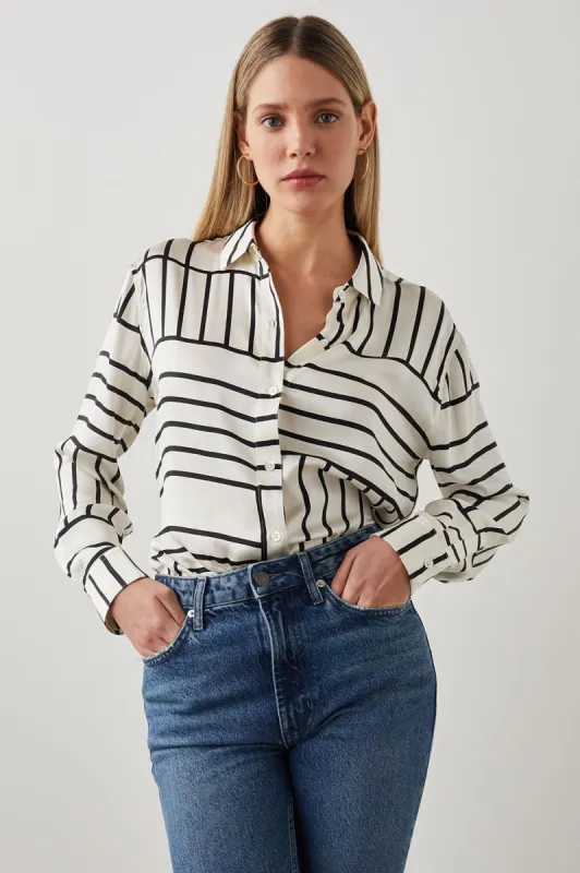 MARA SHIRT - PATCHWORK STRIPE sold by Rails