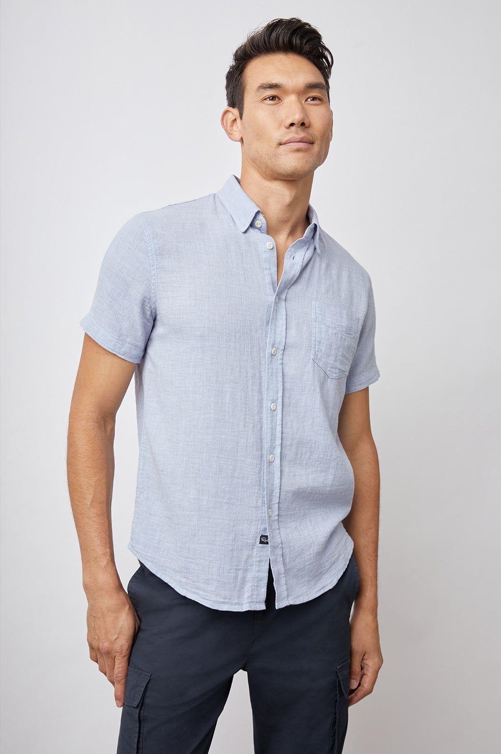 FAIRFAX SHIRT - BLUE MELANGE sold by Rails