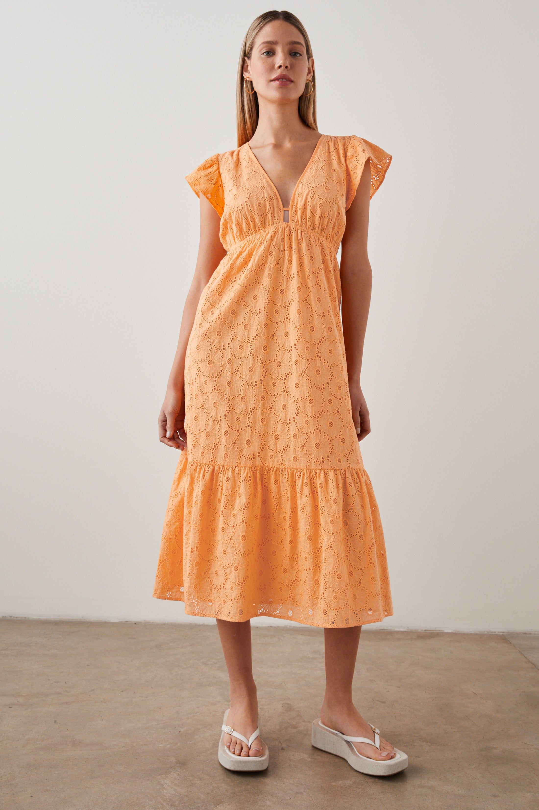 TINA DRESS - MARIGOLD EYELET sold by Rails product image thumbnail 3