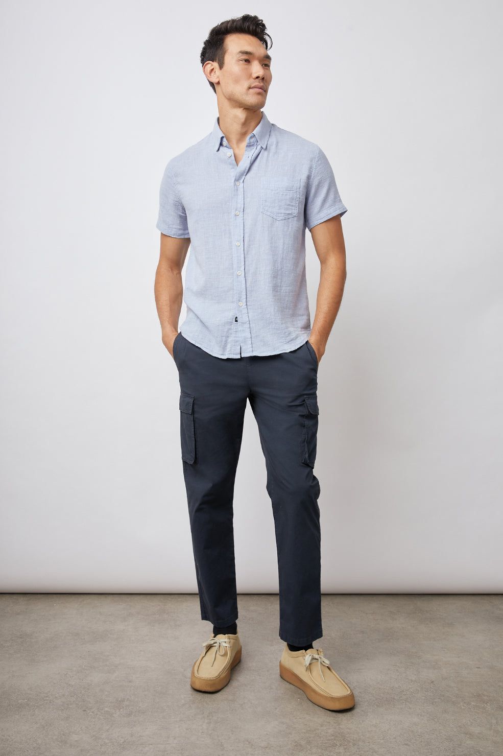 FAIRFAX SHIRT - BLUE MELANGE sold by Rails product image thumbnail 4