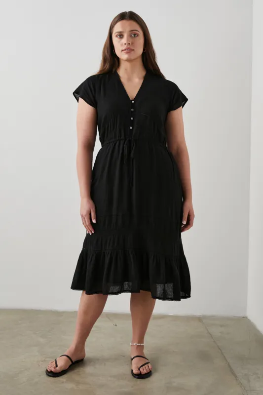 KIKI DRESS - BLACK LACE DETAIL sold by Rails