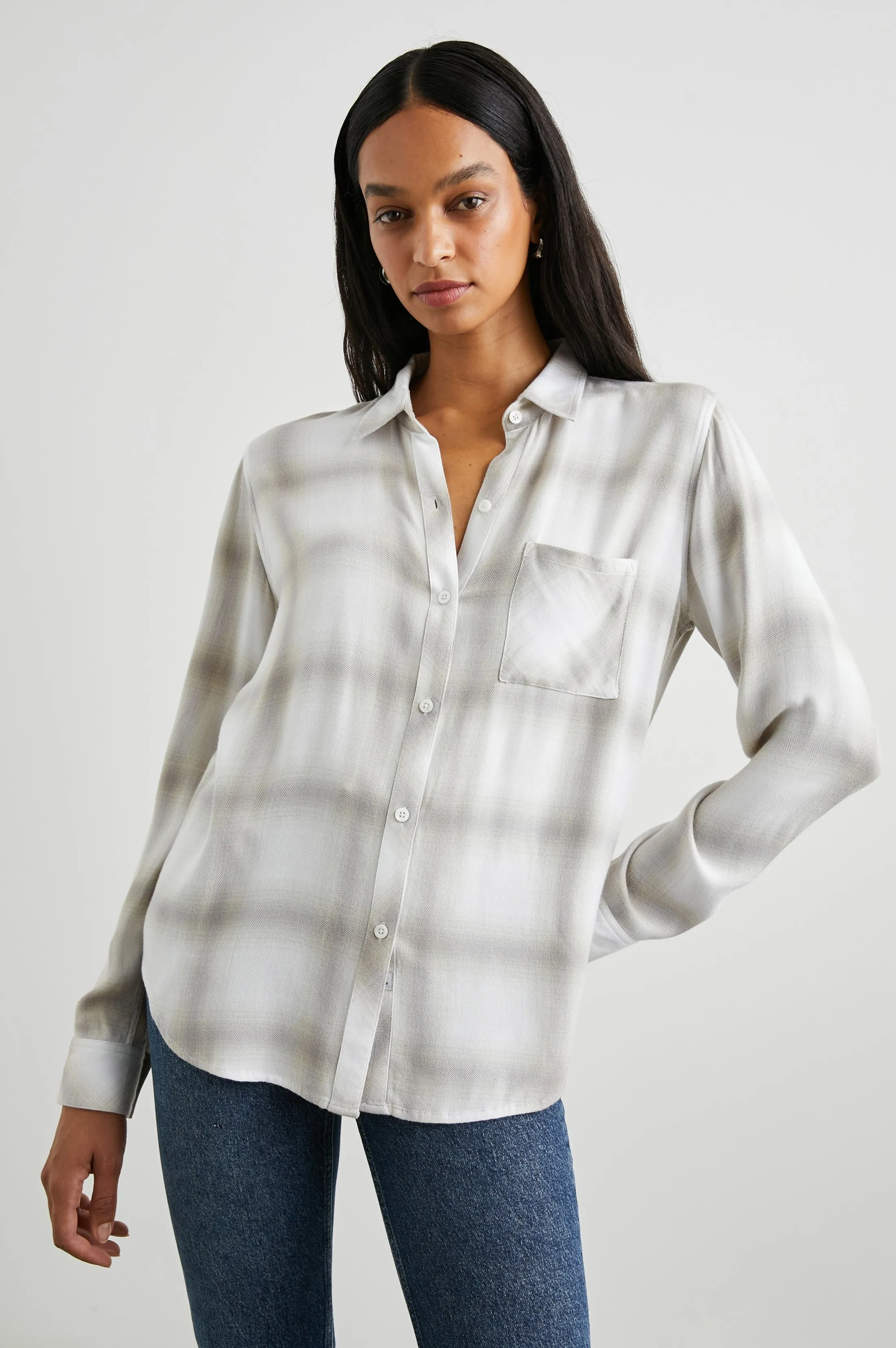 HUNTER SHIRT - DOVE PEARL sold by Rails product image thumbnail 3
