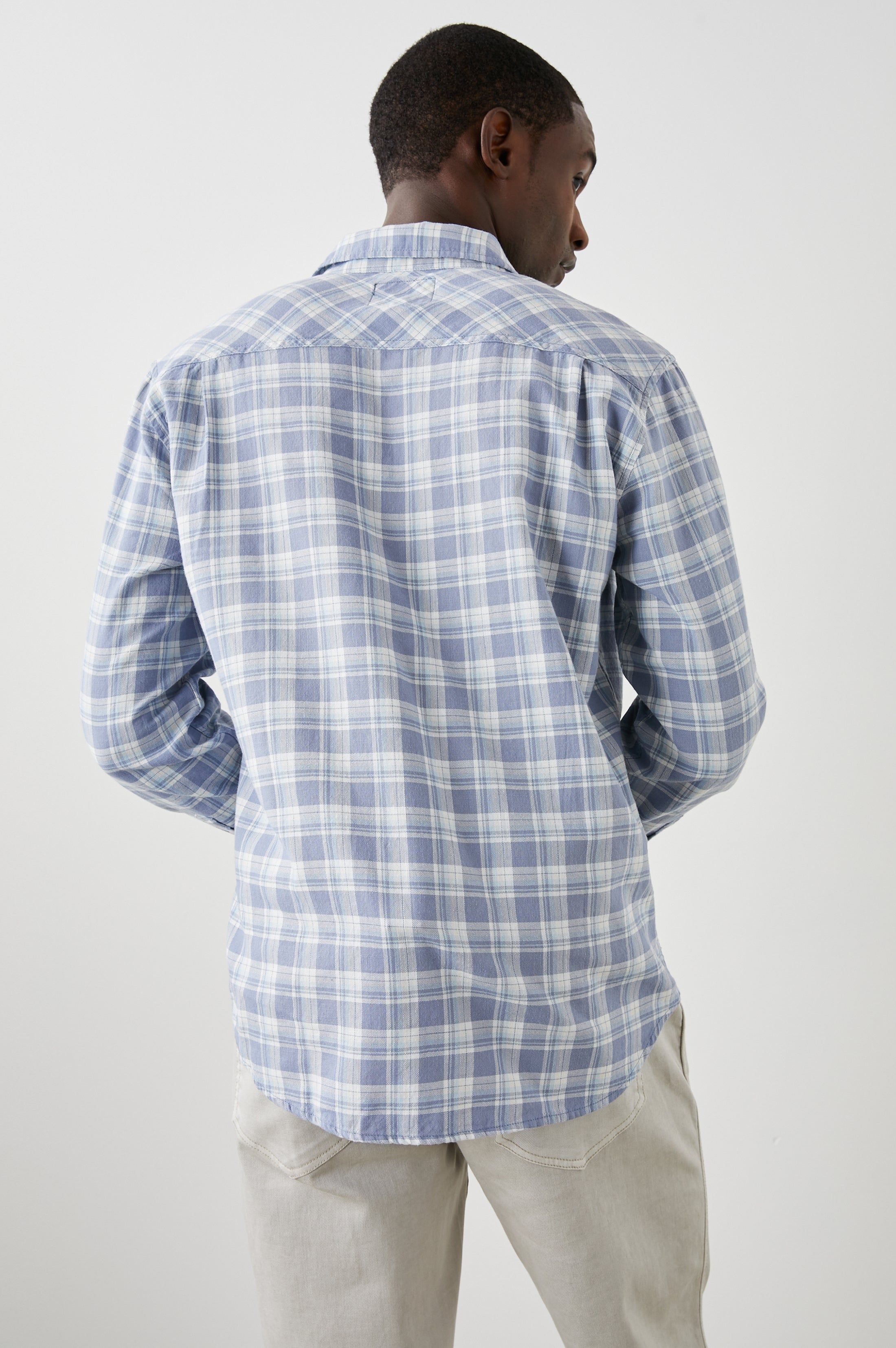 WYATT SHIRT - SEAGLASS WHITE TOPAZ sold by Rails product image thumbnail 5