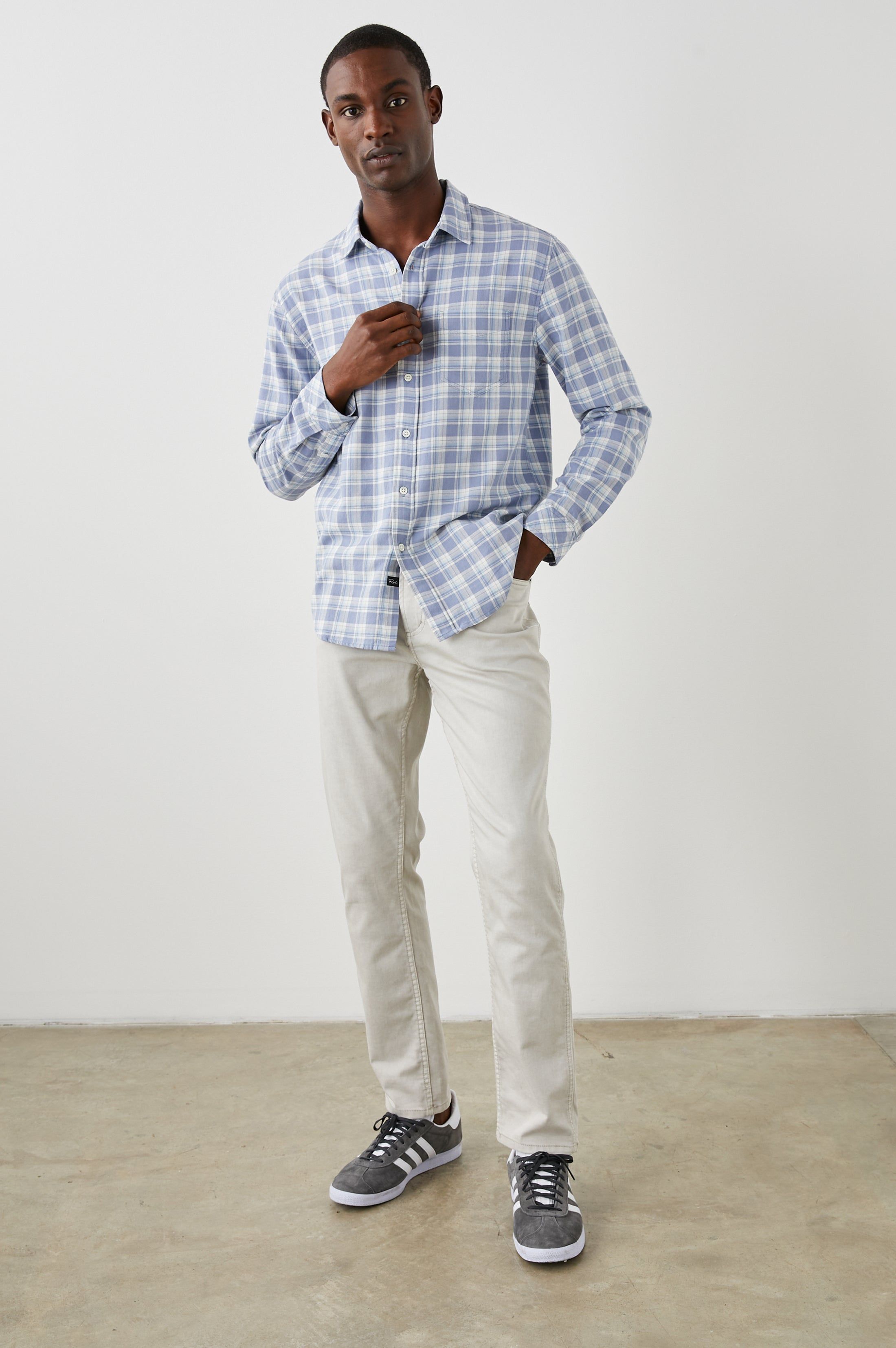 WYATT SHIRT - SEAGLASS WHITE TOPAZ sold by Rails product image thumbnail 3