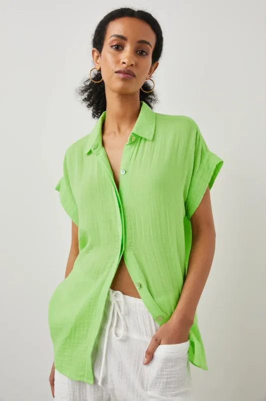 JAMIE SHIRT - JADE LIME sold by Rails