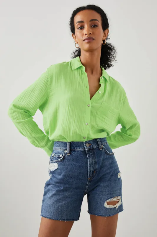 ELLIS SHIRT - JADE LIME sold by Rails