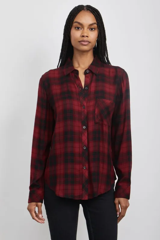 HUNTER SHIRT - CRIMSON PITCH sold by Rails