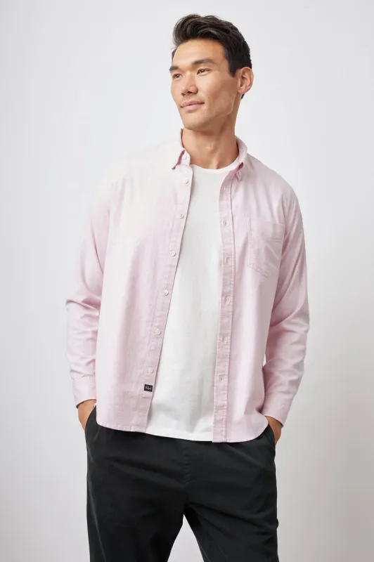 REID SHIRT - CORAL HEATHER OXFORD sold by Rails