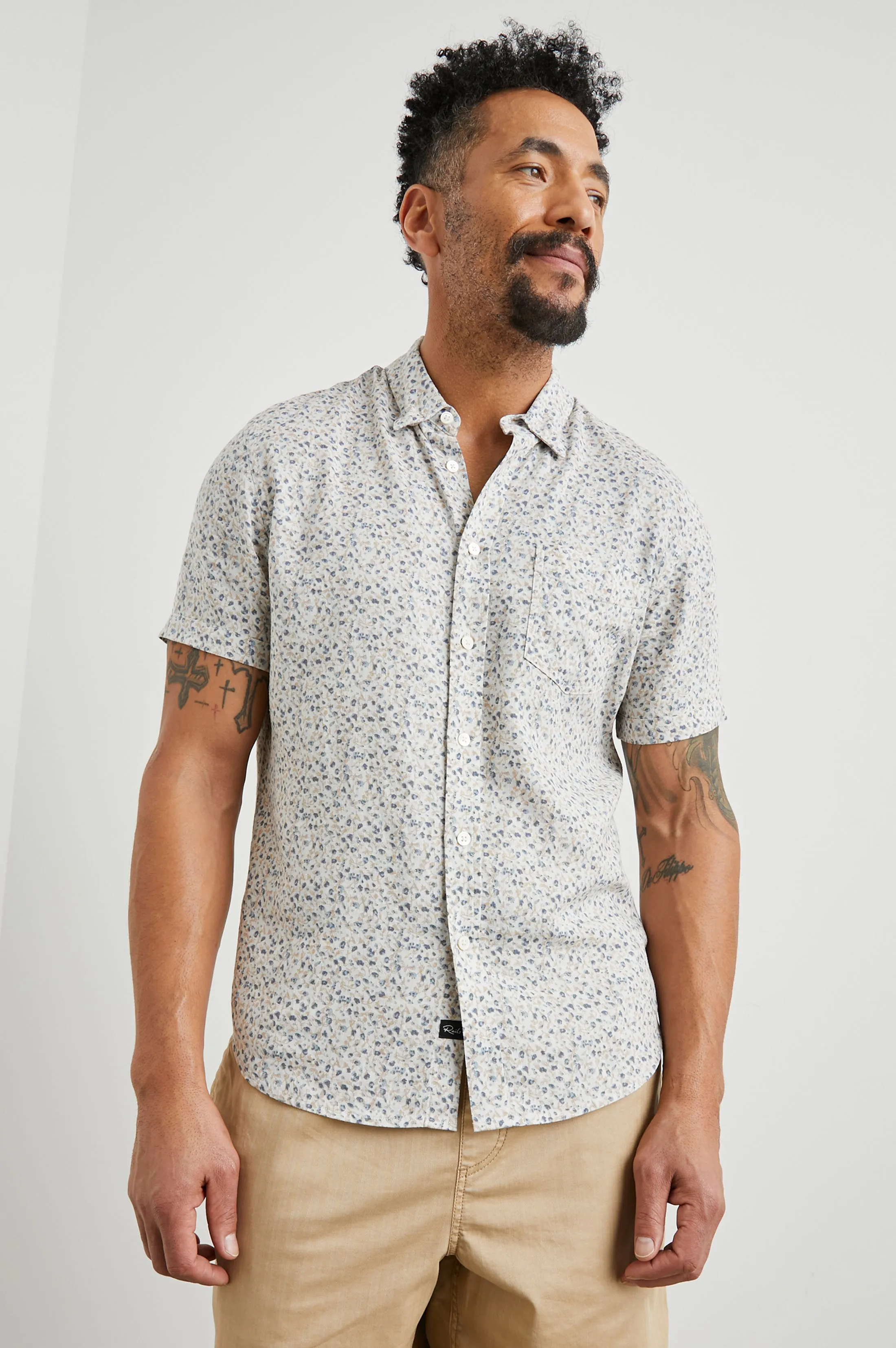 CARSON SHIRT - SPRING BLOSSOM PARCHMENT sold by Rails