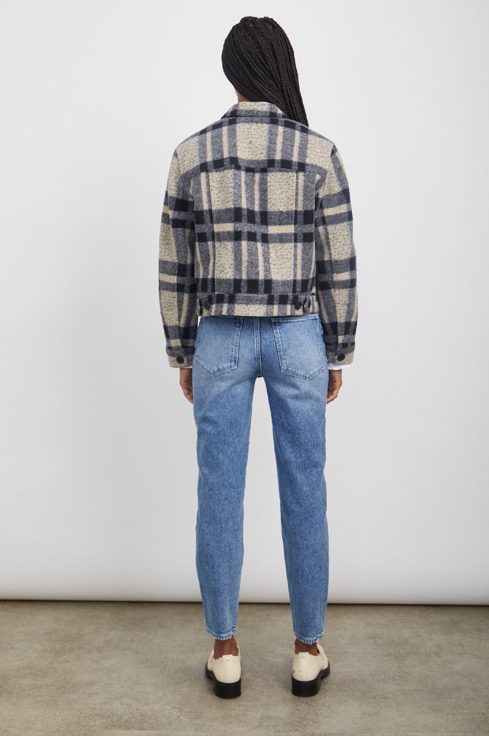 STEFFI JACKET - TAN PACIFIC CHECK sold by Rails product image thumbnail 5