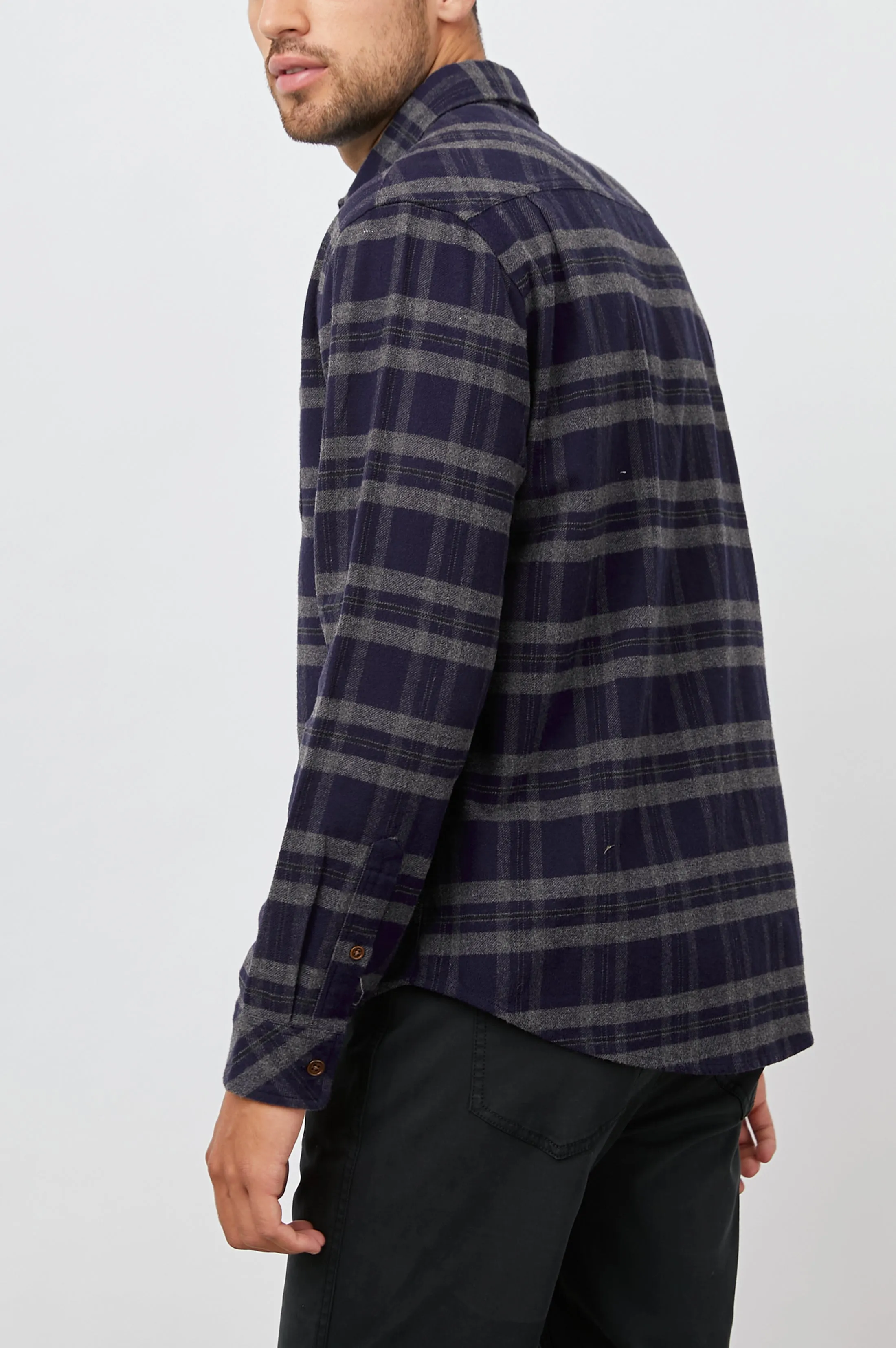 FORREST SHIRT - ANCIENT NAVY MELANGE sold by Rails product image thumbnail 5