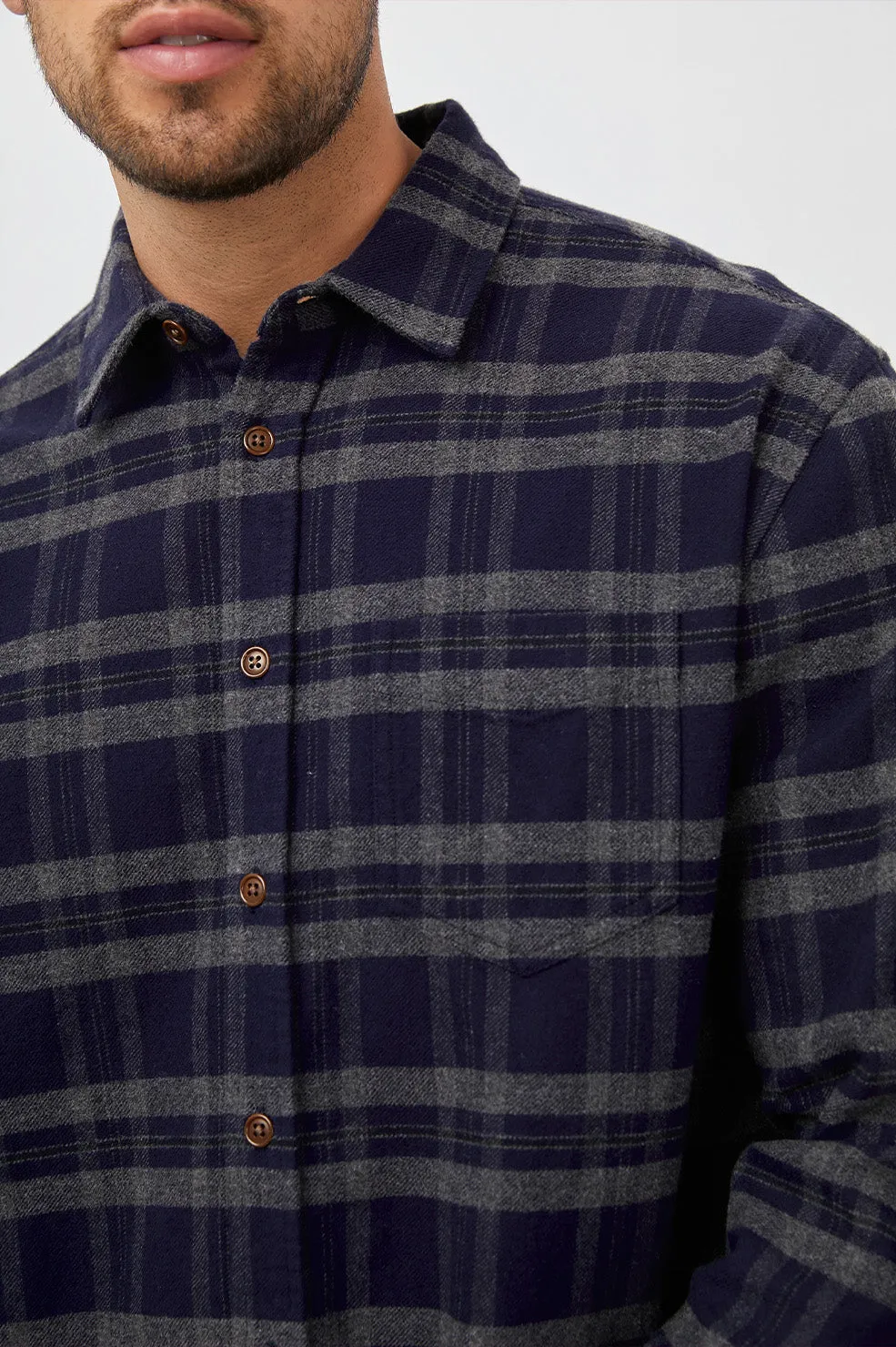 FORREST SHIRT - ANCIENT NAVY MELANGE sold by Rails product image thumbnail 2