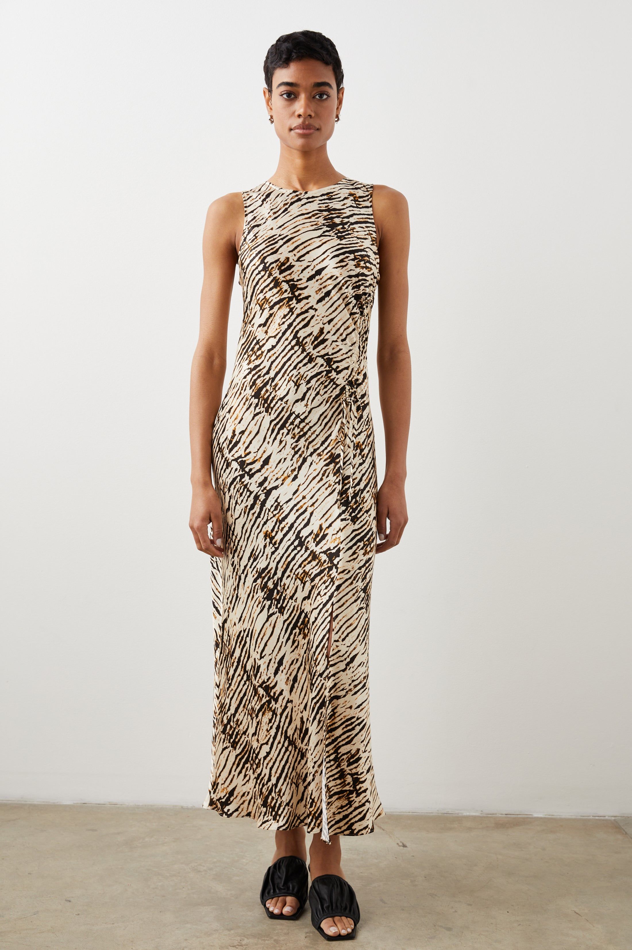 GABRIELLA DRESS - NEUTRAL IKAT sold by Rails