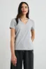 CLASSIC V NECK T-SHIRT - HEATHER GREY sold by Rails