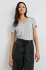 CLASSIC V NECK T-SHIRT - HEATHER GREY sold by Rails