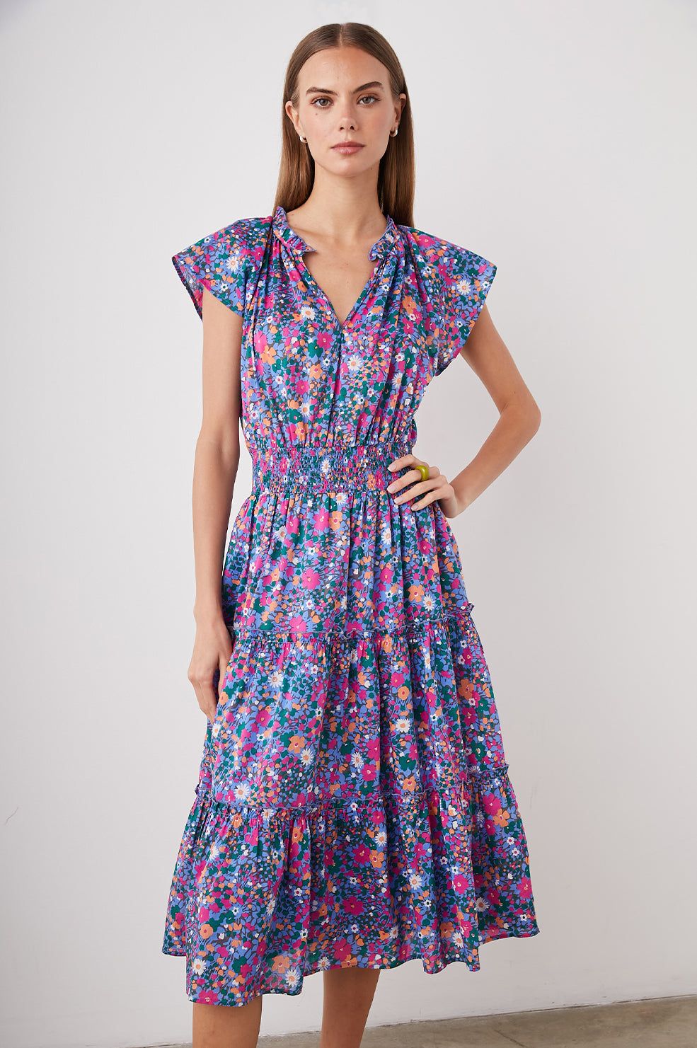 AMELLIA DRESS - LEILANI FLORAL sold by Rails