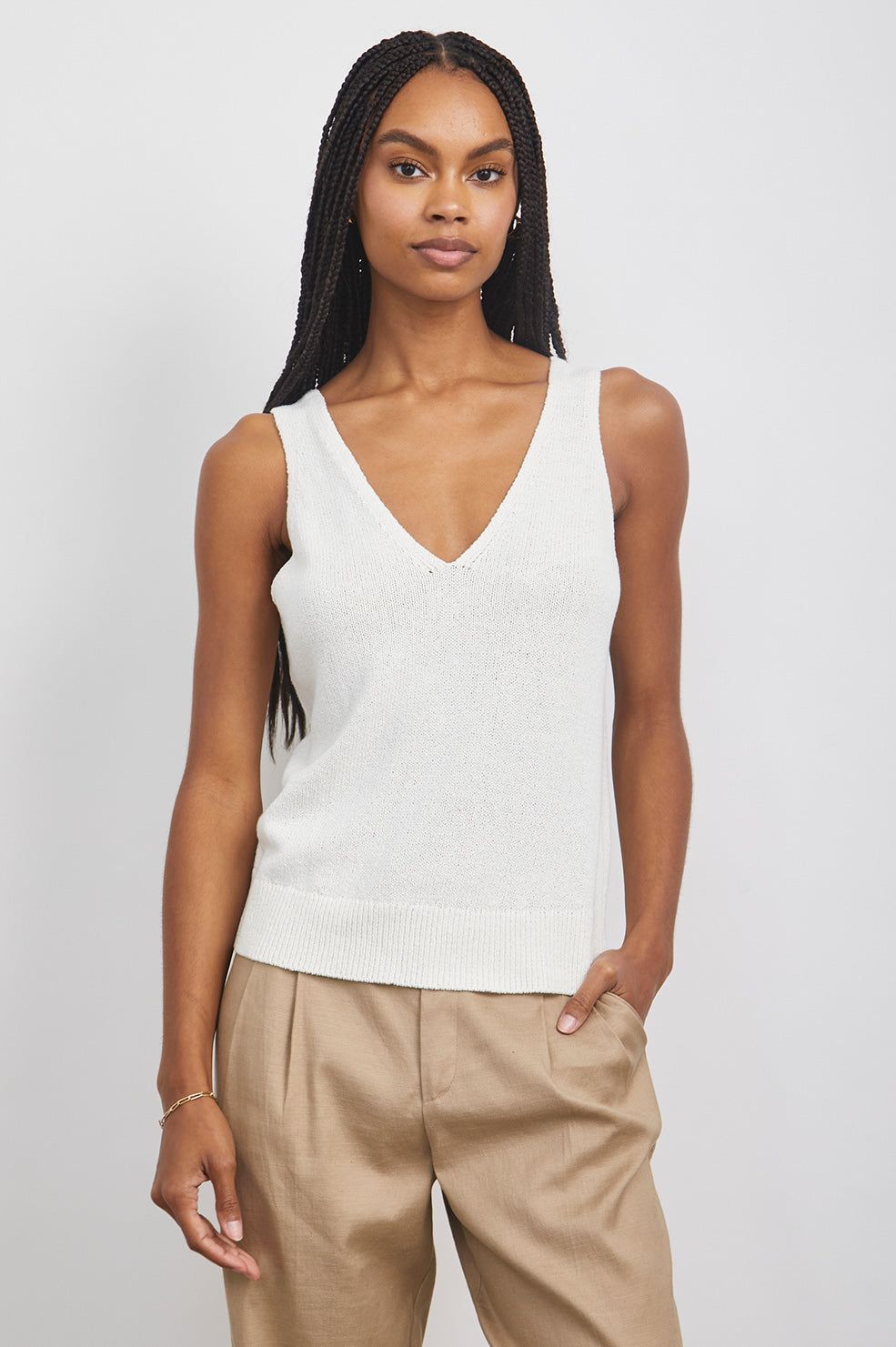 MAISE TANK - WHITE sold by Rails