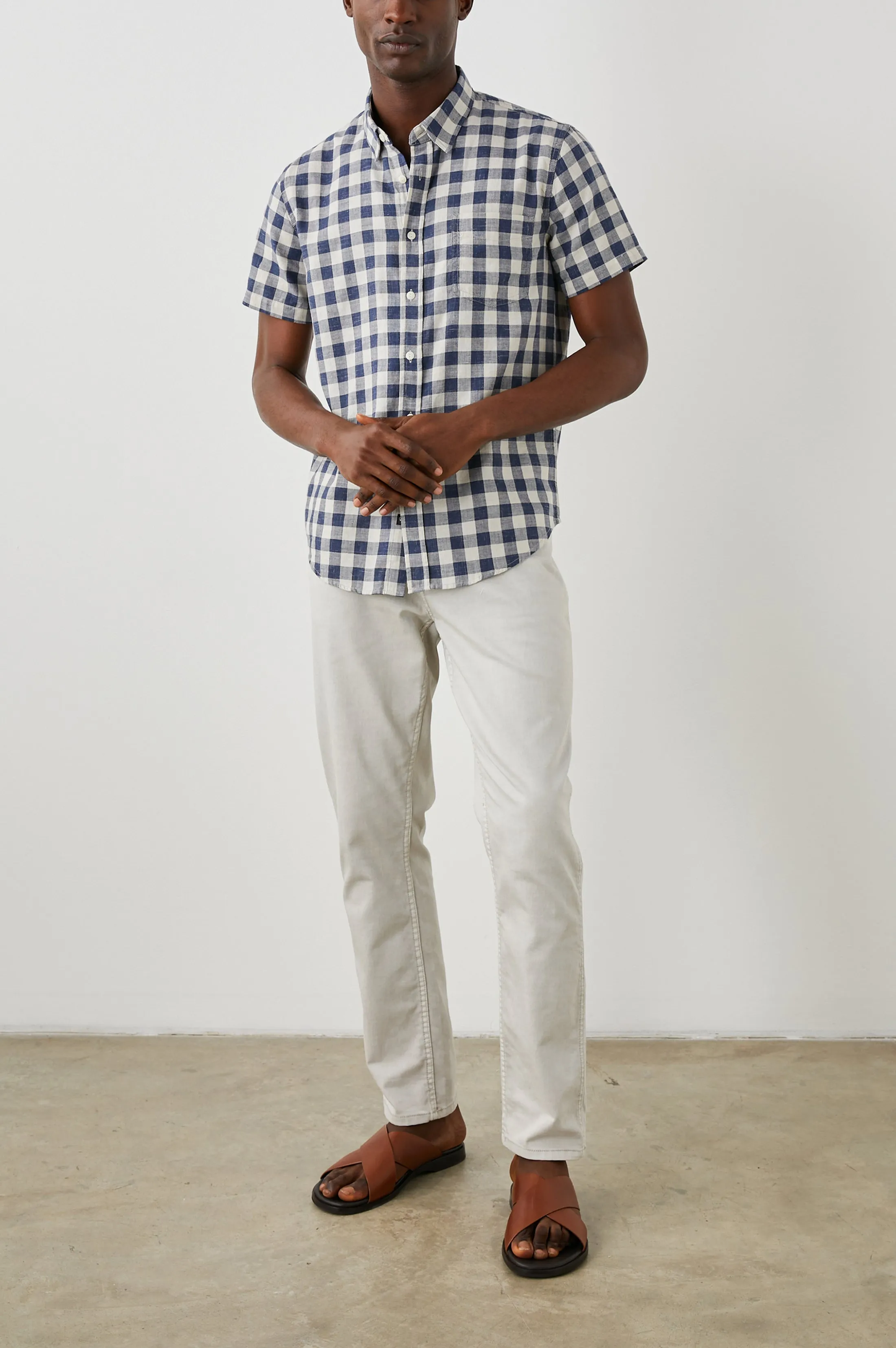 FAIRFAX SHIRT - VIKING BLUE GREY MELANGE sold by Rails product image thumbnail 3