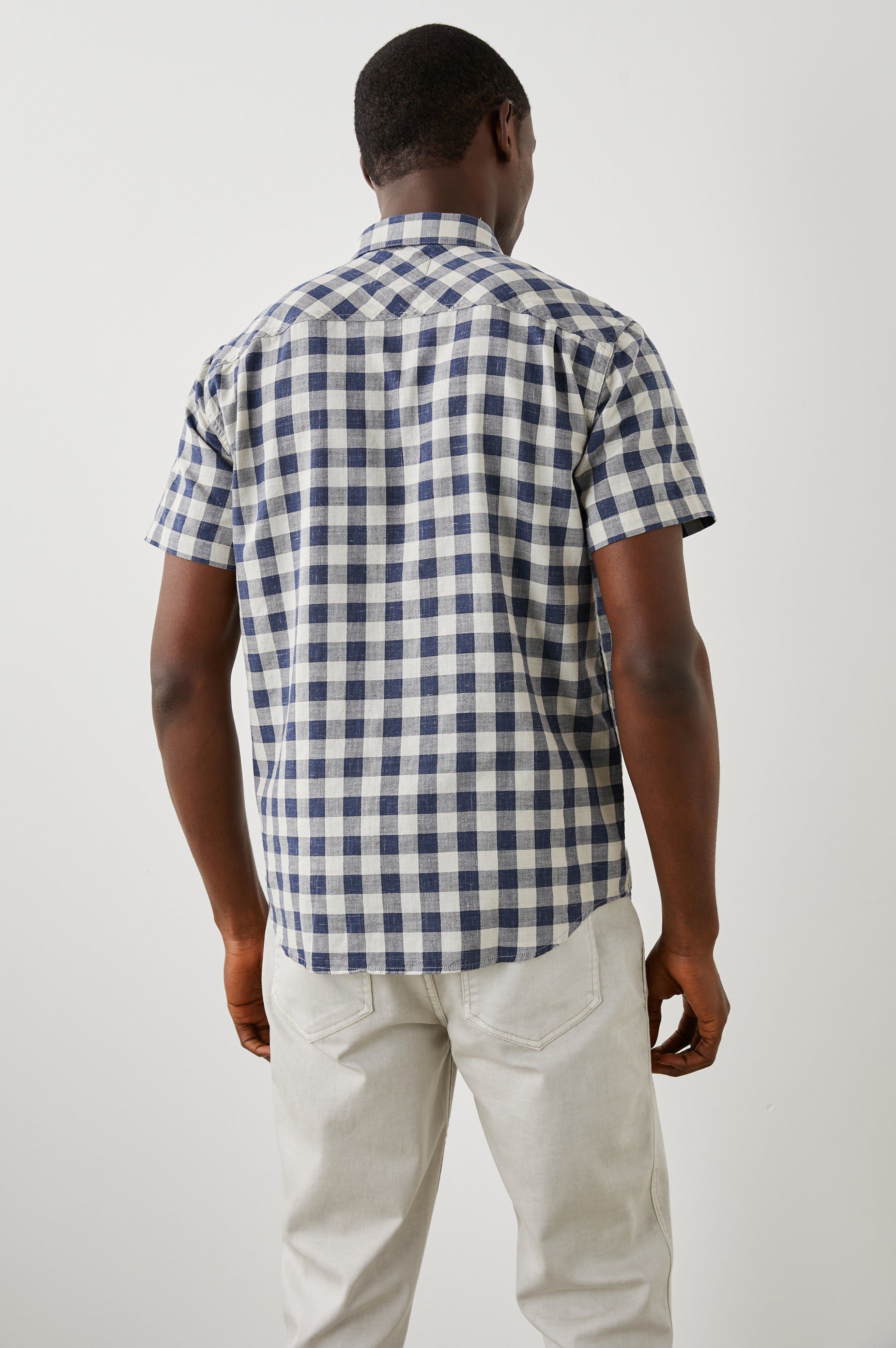 FAIRFAX SHIRT - VIKING BLUE GREY MELANGE sold by Rails product image thumbnail 7