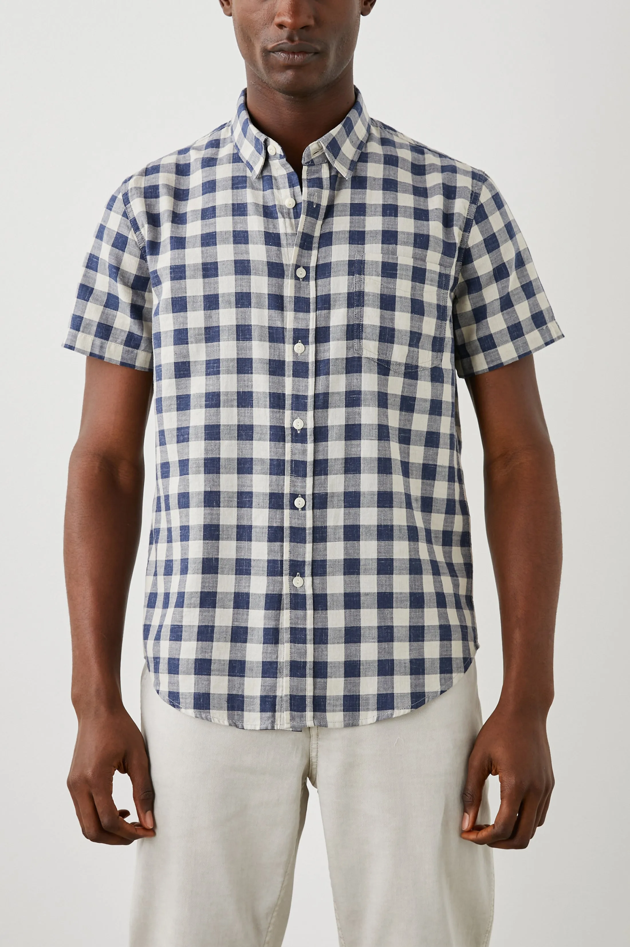 FAIRFAX SHIRT - VIKING BLUE GREY MELANGE sold by Rails