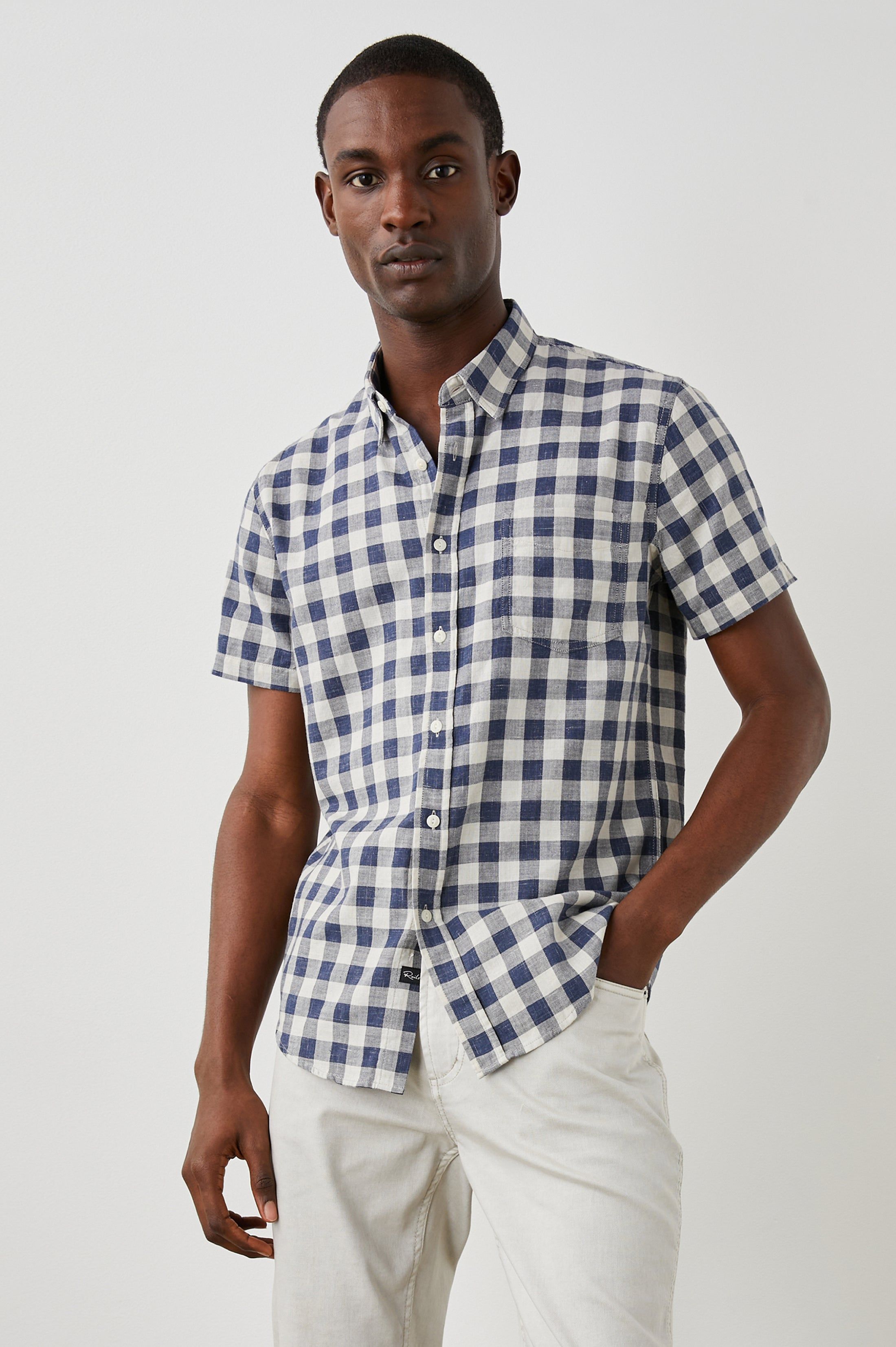 FAIRFAX SHIRT - VIKING BLUE GREY MELANGE sold by Rails product image thumbnail 3