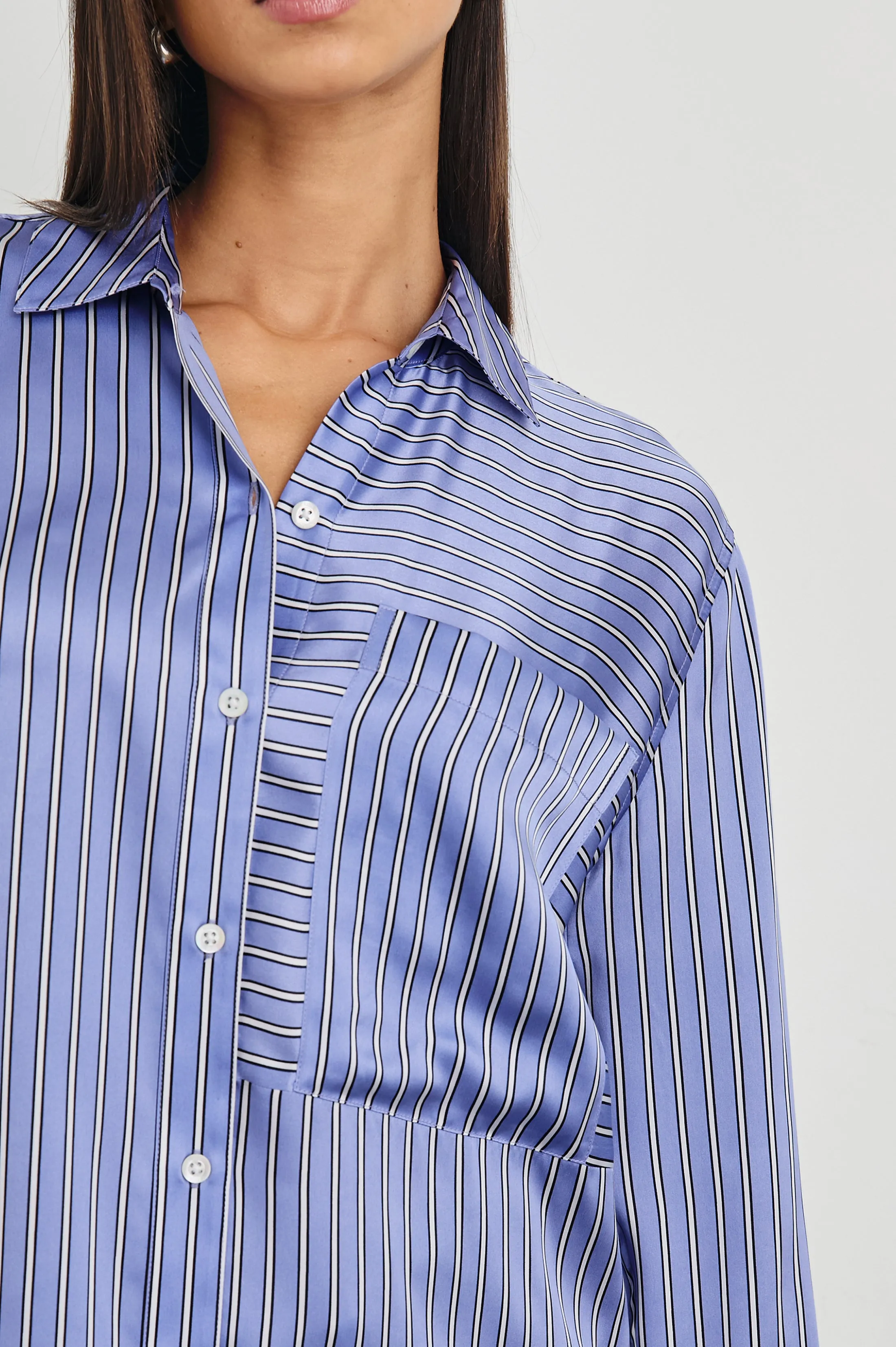 SPENCER SHIRT - MOONLIGHT STRIPE sold by Rails