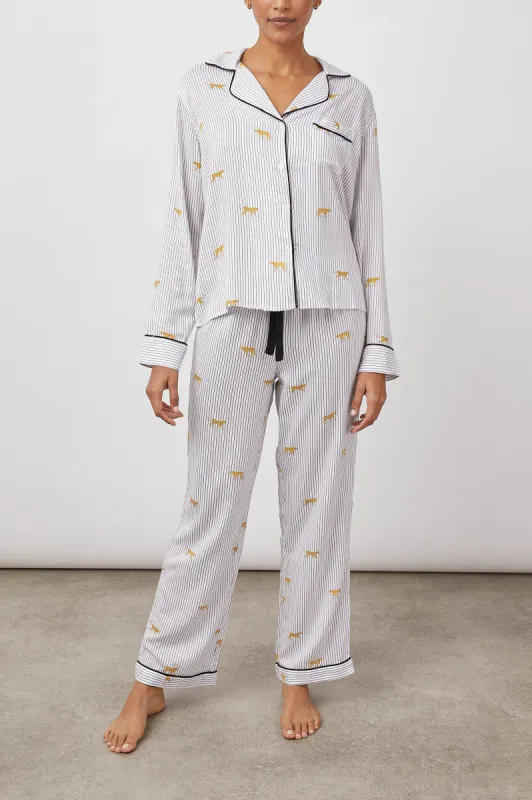 CLARA PAJAMA SET - STRIPED WILD CATS sold by Rails
