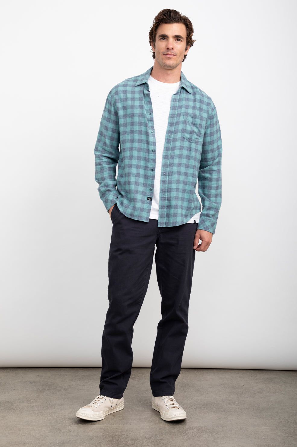 LENNOX SHIRT - DUSK SAGE MELANGE sold by Rails product image thumbnail 3