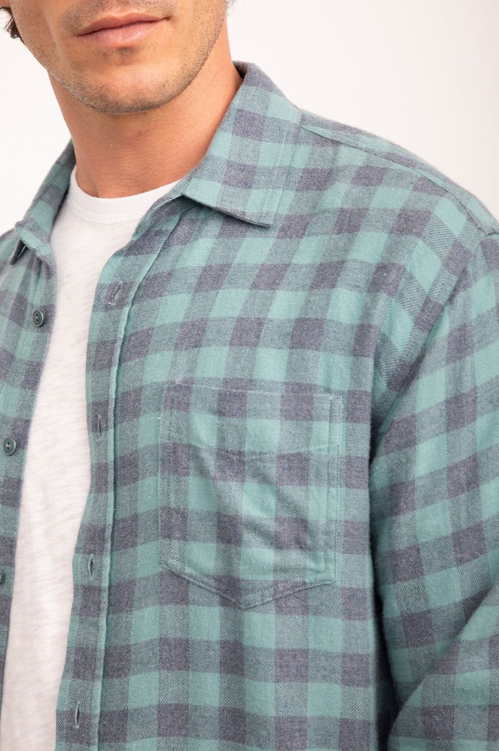 LENNOX SHIRT - DUSK SAGE MELANGE sold by Rails product image thumbnail 2