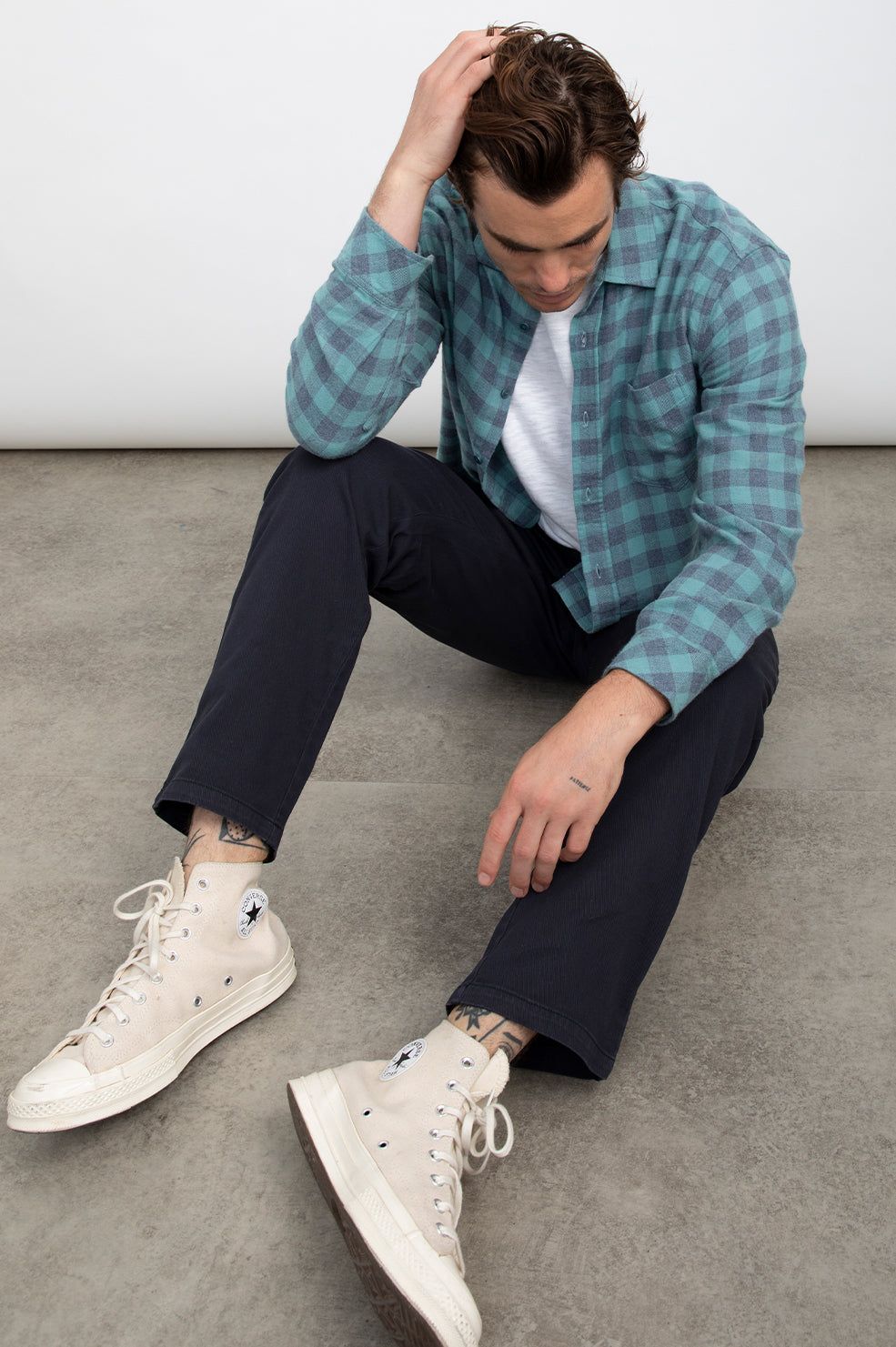 LENNOX SHIRT - DUSK SAGE MELANGE sold by Rails product image thumbnail 4