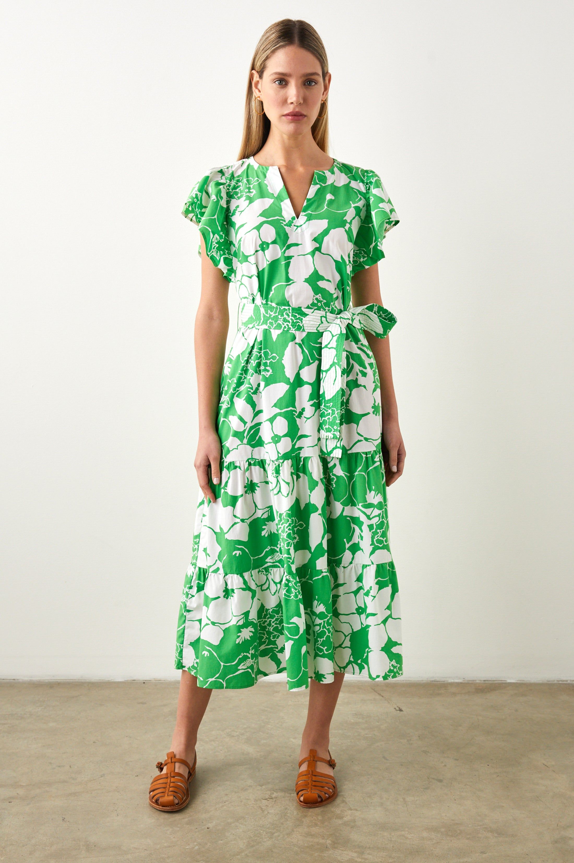 GIA DRESS - GREEN LOTUS sold by Rails product image thumbnail 3
