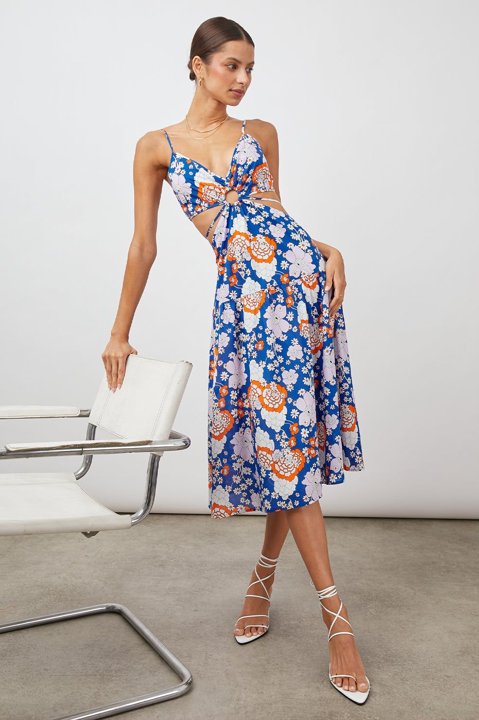 LOURDES DRESS - COBALT FLORAL sold by Rails product image thumbnail 5