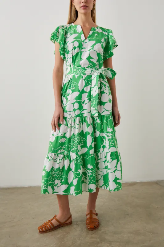 GIA DRESS - GREEN LOTUS sold by Rails