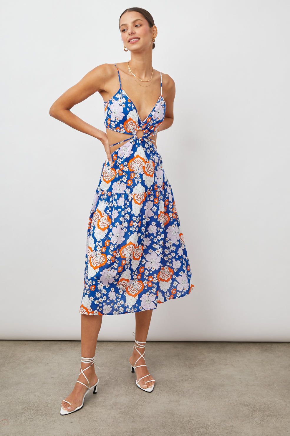 LOURDES DRESS - COBALT FLORAL sold by Rails product image thumbnail 4