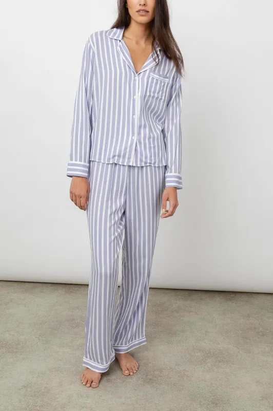 CLARA PAJAMA SET - STEEL STRIPE sold by Rails