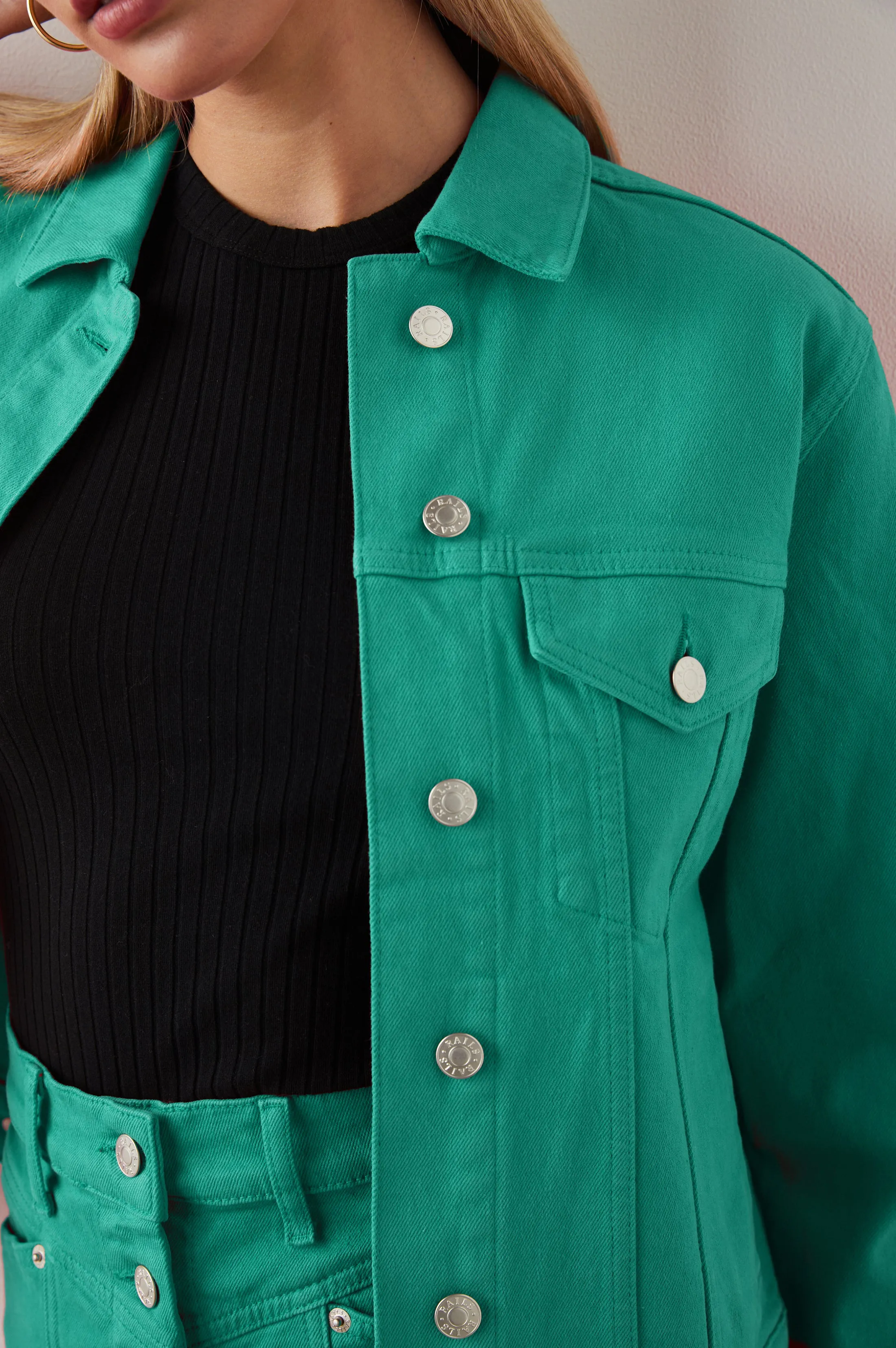 MULHOLLAND JACKET - EMERALD sold by Rails product image thumbnail 2