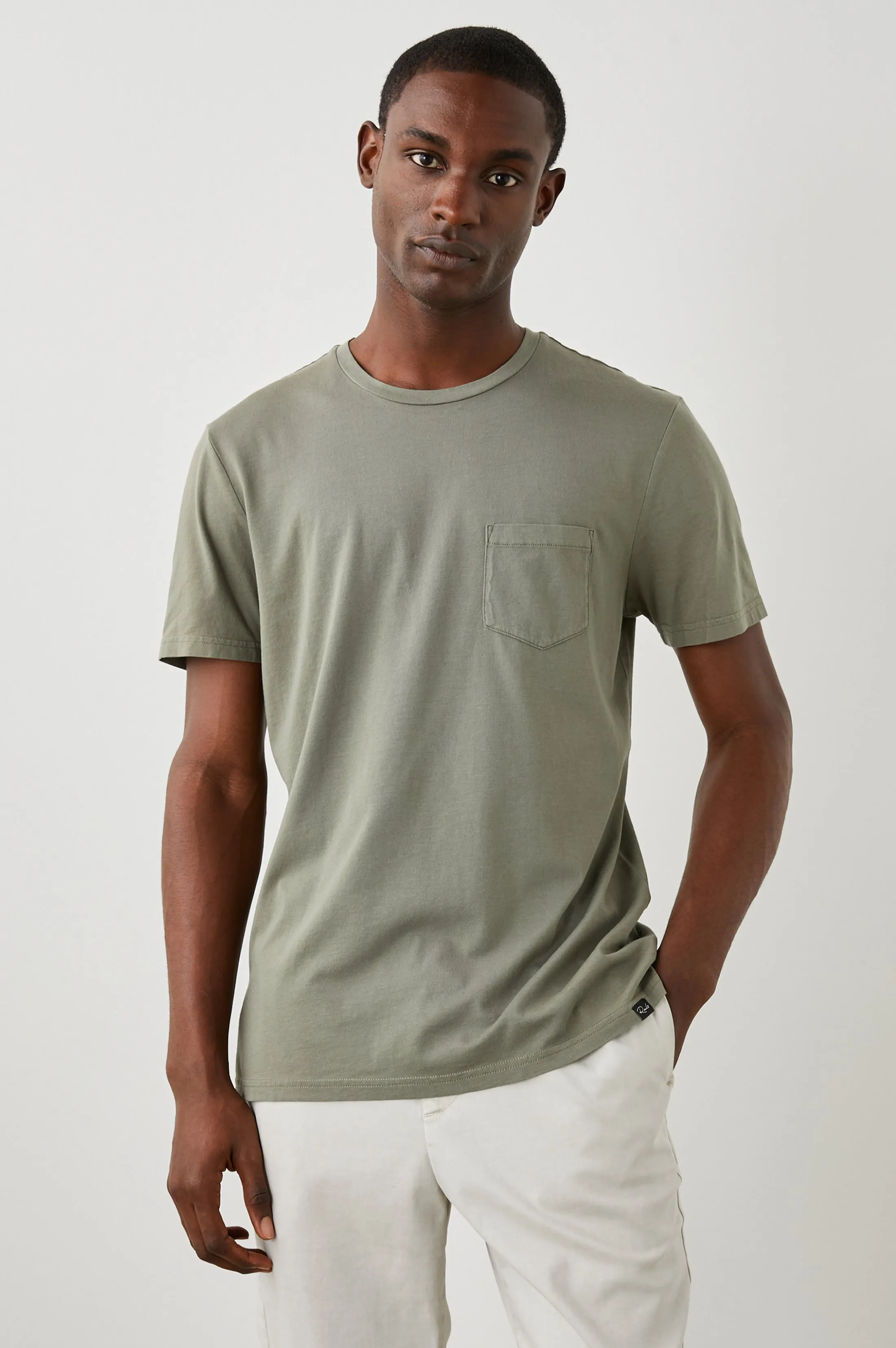 JOHNNY T-SHIRT - OLIVE sold by Rails